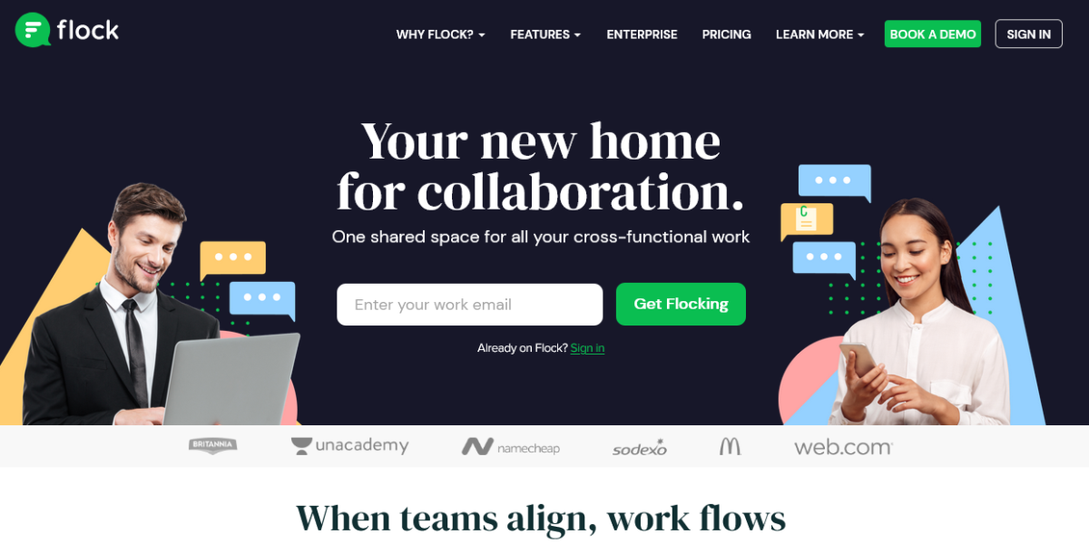 Flock Tool Landing Page