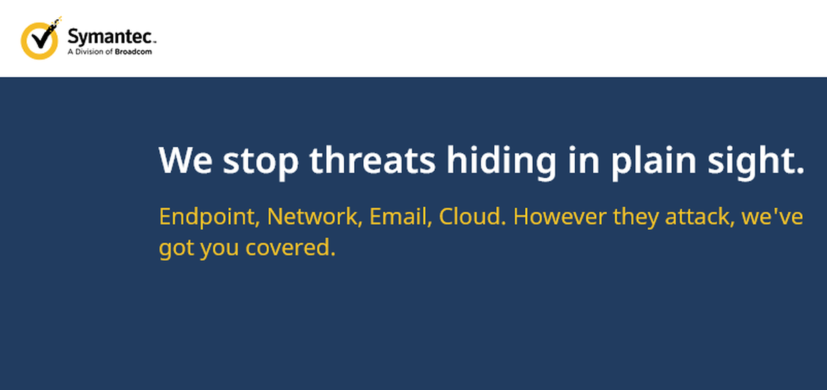 Symantec Landing Page