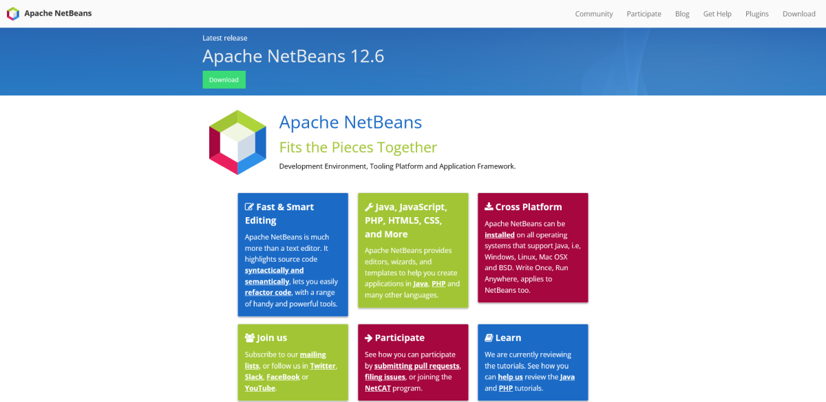 Apache NetBeans Tool Landing Page