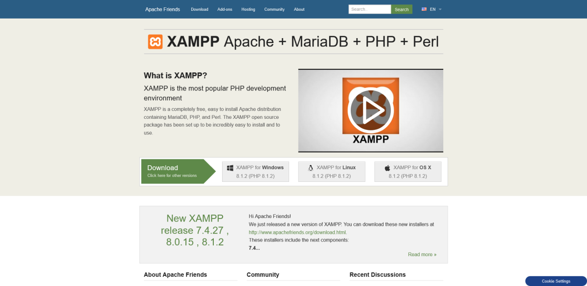 XAMPP Tool Landing Page