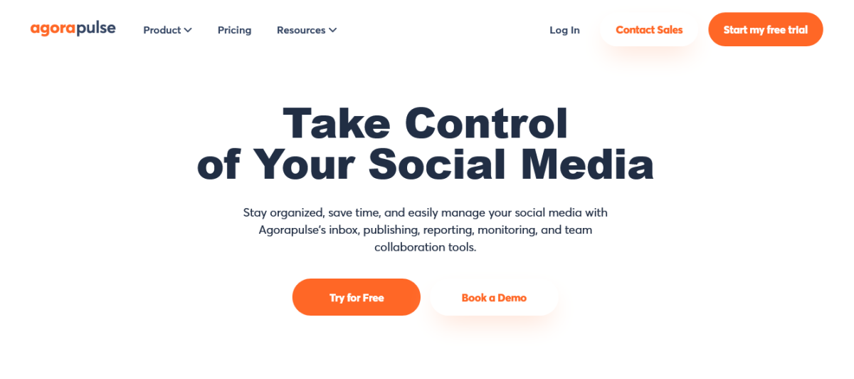 AgoraPulse Tool Landing Page