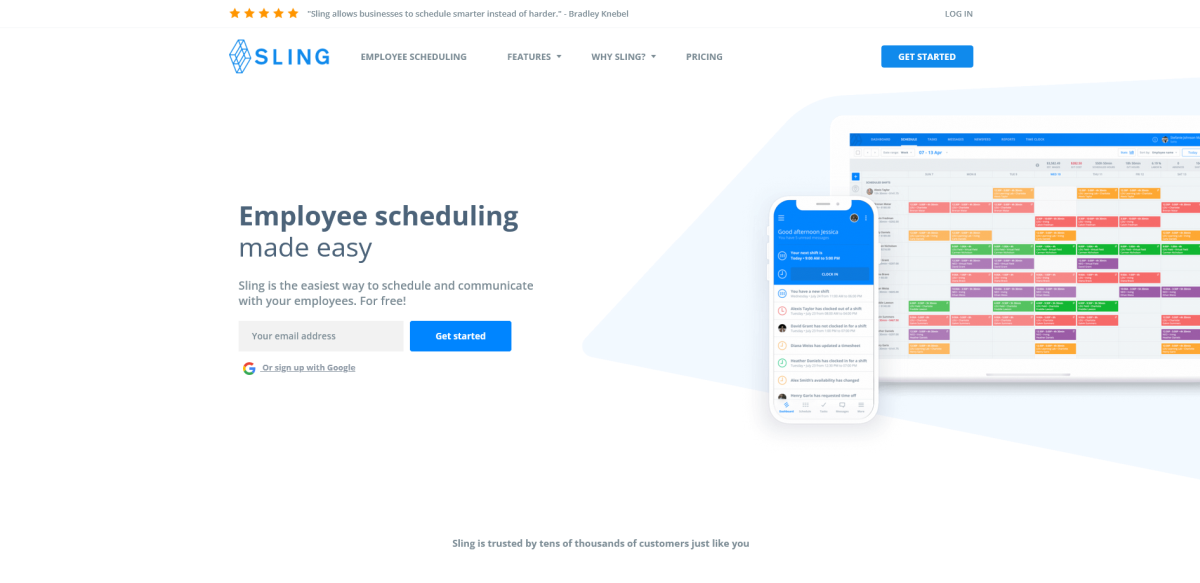 Sling Landing Page