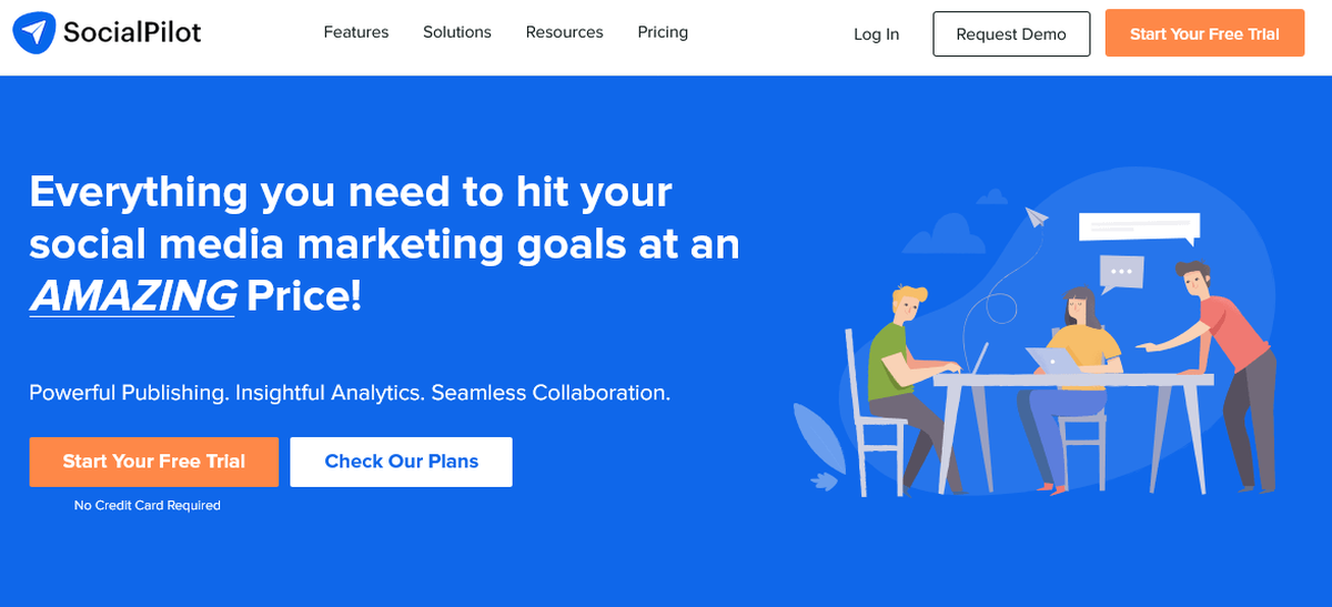 SocialPilot Tool Landing Page