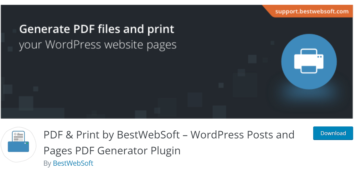 PDF & Print by BestWebSoft Plugin