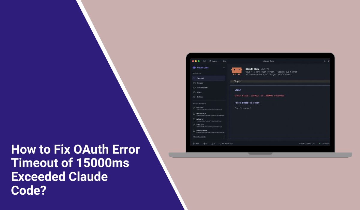How to Fix OAuth Error Timeout of 15000ms Exceeded Claude Code?