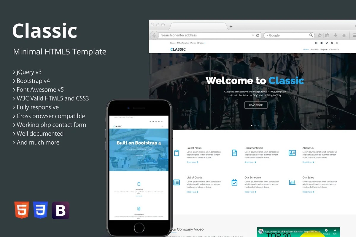 Classic – Minimal HTML5 Template