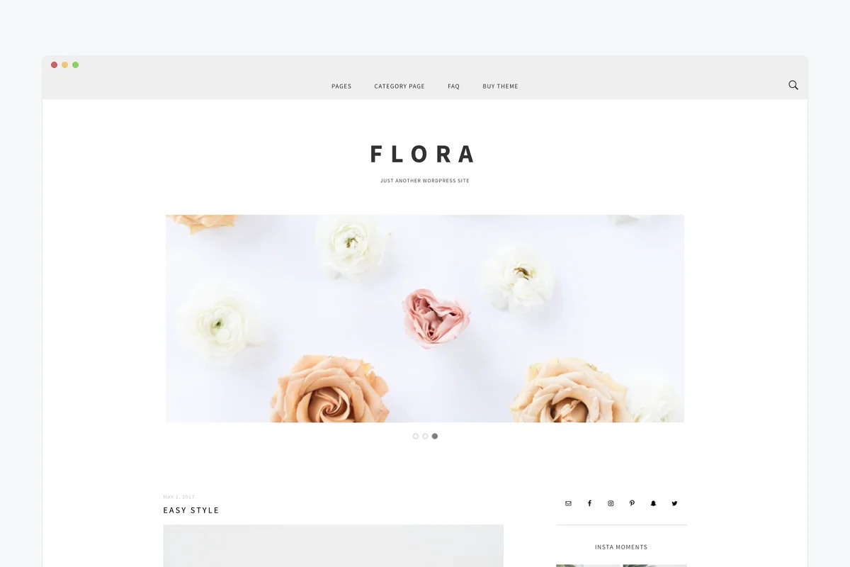 Minimal WordPress Theme- Flora