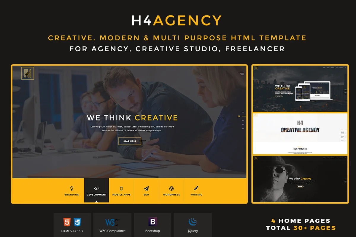 H4 Multipurpose HTML & PSD Template