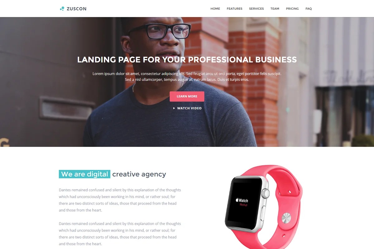 Zuscon – Multipurpose Landing Page